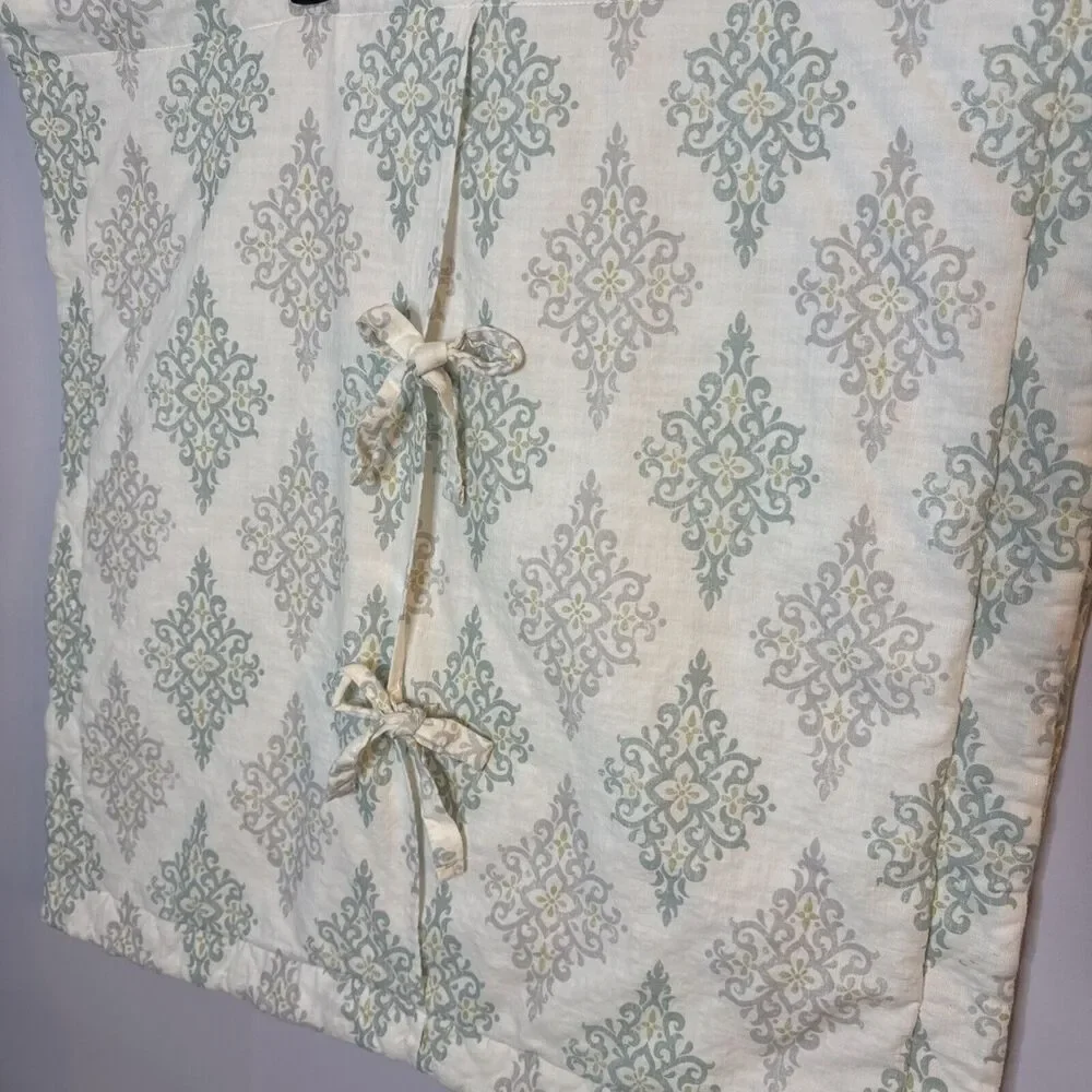 Nina Campbell Home‎ 2 European Pillow Shams Aqua Gray Sage Quilted Luxury Bed